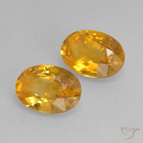 Pedras preciosas de Safira damasco laranja natural de 1.43 ct, oval, VS
