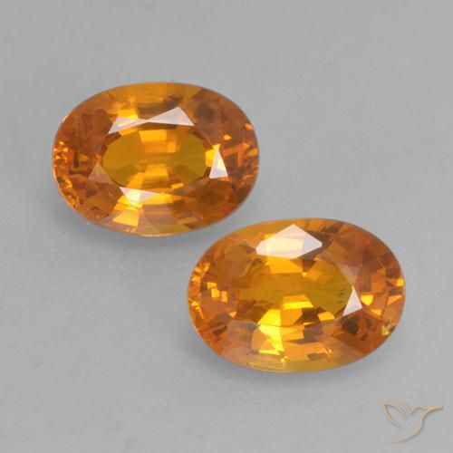 1.28ctw Natural Laranja Médio Safira, oval, VS