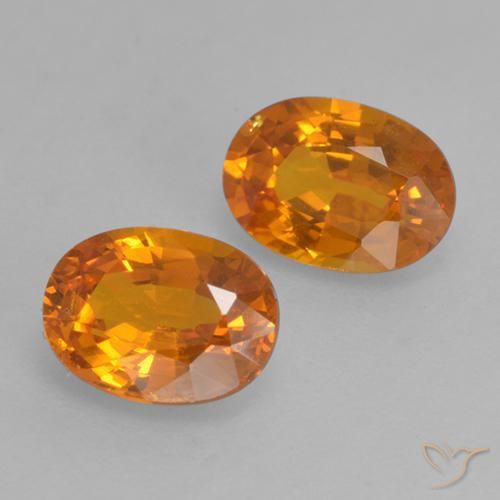 Pedras preciosas de Safira Laranja Médio natural de 1.28 ct, oval, VS