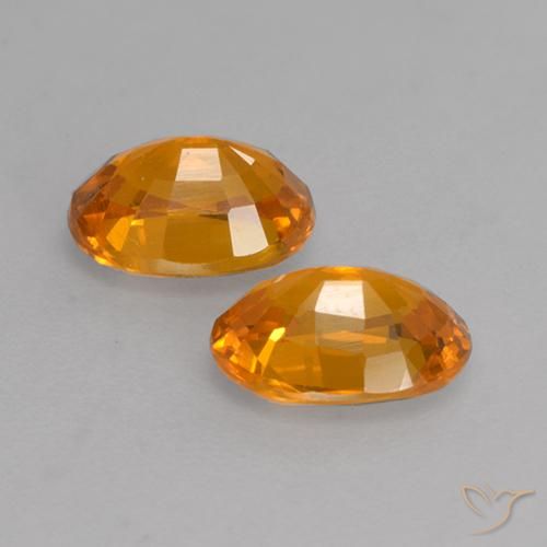 Pedras preciosas de Safira Laranja Médio natural de 1.28 ct, oval, VS