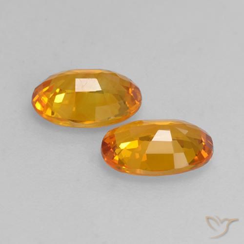 Pedras preciosas de Safira damasco laranja natural de 1.35 ct, oval, VS