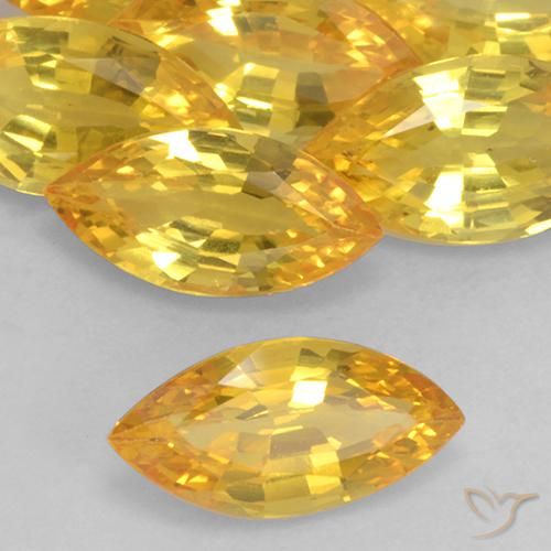 Safira Dourado Natural 1.08ct, Marquesa, VVS-VS
