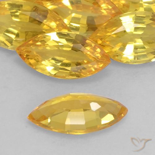 Safira Dourado Natural 1.08ct, Marquesa, VVS-VS
