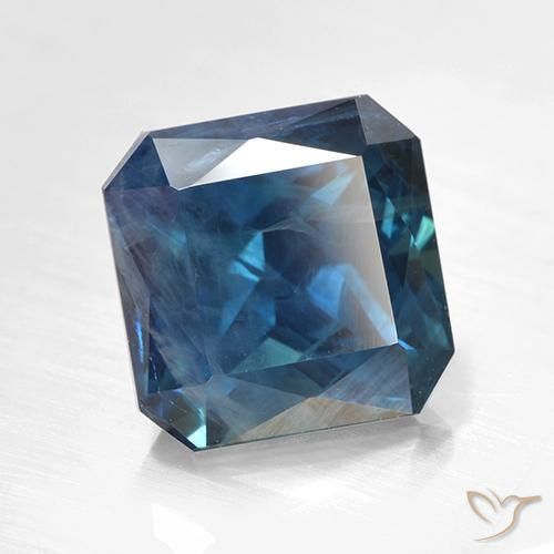 Safira Azul-marinho Natural 2.64ct, Corte Octógono / Esmeralda, VS