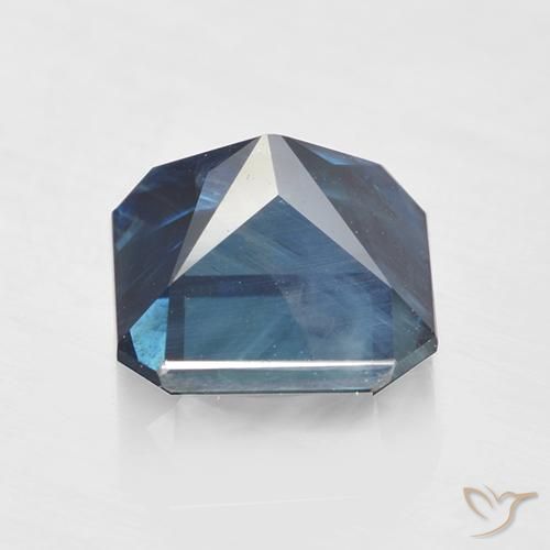 Safira Azul-marinho Natural 2.64ct, Corte Octógono / Esmeralda, VS