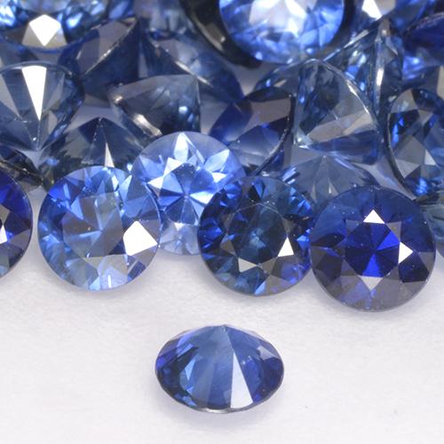 Safira centáurea azul Natural 0.24ct, Redondo, VS