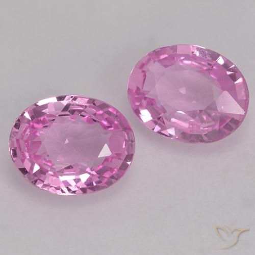 Pedras preciosas de Safira Roxo Rosado Brilhante natural de 0.82 ct, oval, VVS-VS