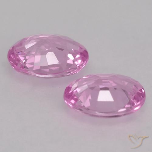 Pedras preciosas de Safira Roxo Rosado Brilhante natural de 0.82 ct, oval, VVS-VS