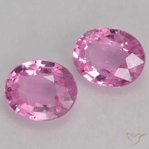 Pedras preciosas de Safira Roxo Royal Muito Claro Rosa natural de 0.78 ct, oval, VVS-VS