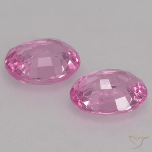 Pedras preciosas de Safira Roxo Royal Muito Claro Rosa natural de 0.78 ct, oval, VVS-VS