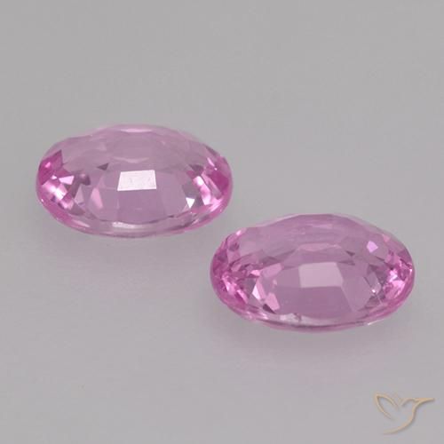 Pedras preciosas de Safira Roxo Rosado Brilhante natural de 0.80 ct, oval, VS
