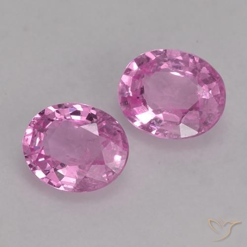 Pedras preciosas de Safira Roxo Rosado Brilhante natural de 0.82 ct, oval, VS