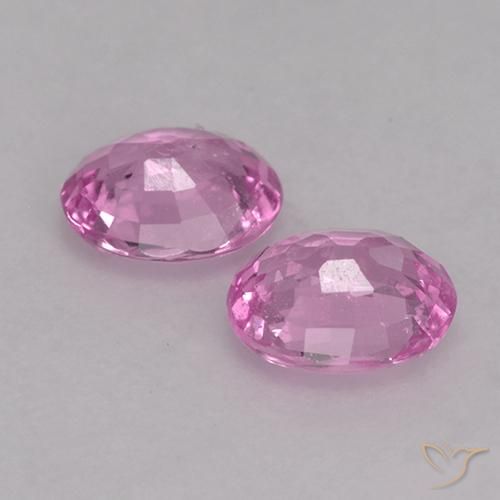 Pedras preciosas de Safira Roxo Rosado Brilhante natural de 0.82 ct, oval, VS