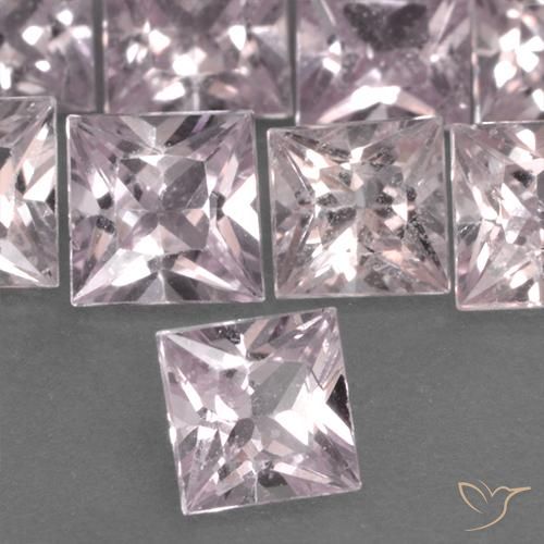 Safira Coral Rosa Natural 0.42ct, Quadrado, VS
