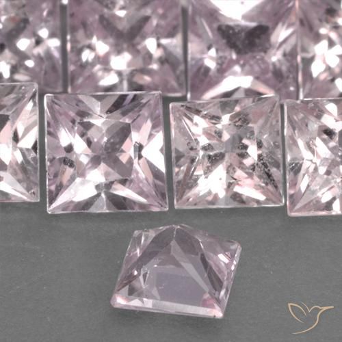 Safira Coral Rosa Natural 0.42ct, Quadrado, VS