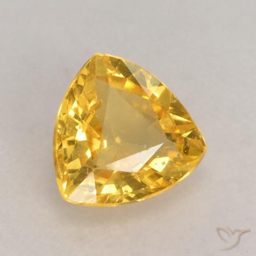 Safira Dourado Natural 0.63ct, Trilhão, VS