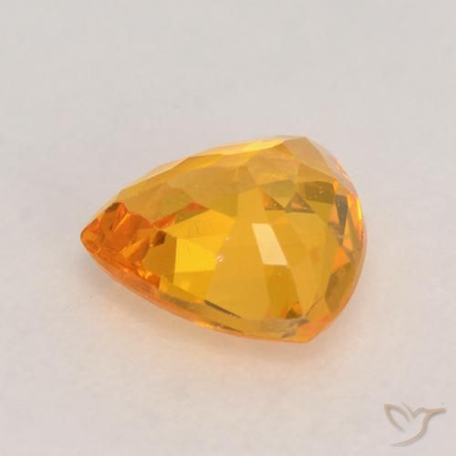 Safira Laranja-Ouro Natural 0.64ct, Trilhão, VVS-VS