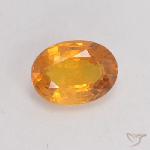 1.39ct Natural Laranja-Ouro Safira, oval, VS