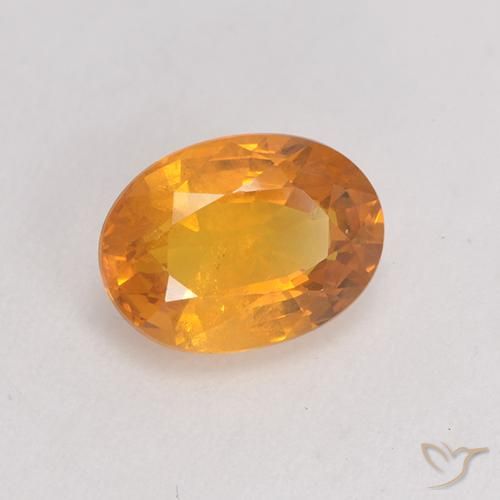 Safira Laranja-Ouro Natural 1.39ct, oval, VS