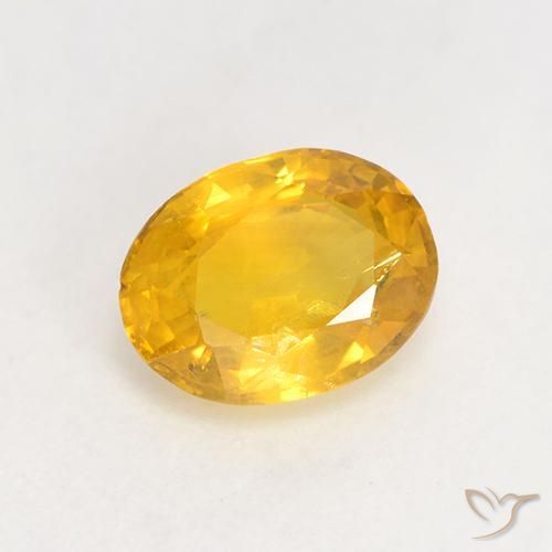Safira Laranja Dourada Natural 1.09ct, oval, VS-SI