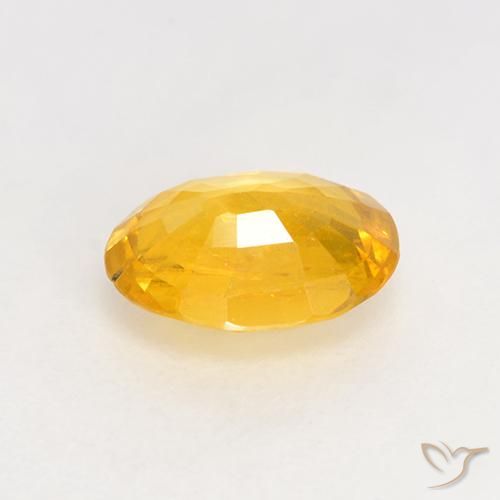 Safira Laranja Dourada Natural 1.09ct, oval, VS-SI