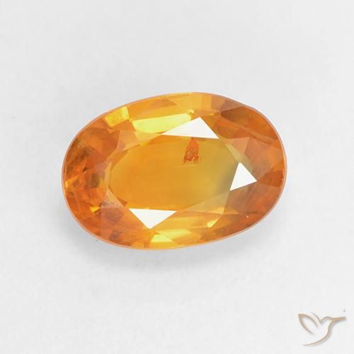 1.45ct Natural Laranja Médio Safira, oval, VS-SI