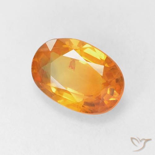 Safira Laranja Médio Natural 1.45ct, oval, VS-SI