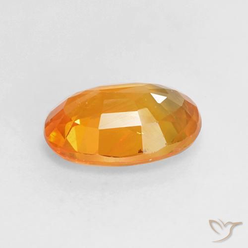 Safira Laranja Médio Natural 1.45ct, oval, VS-SI