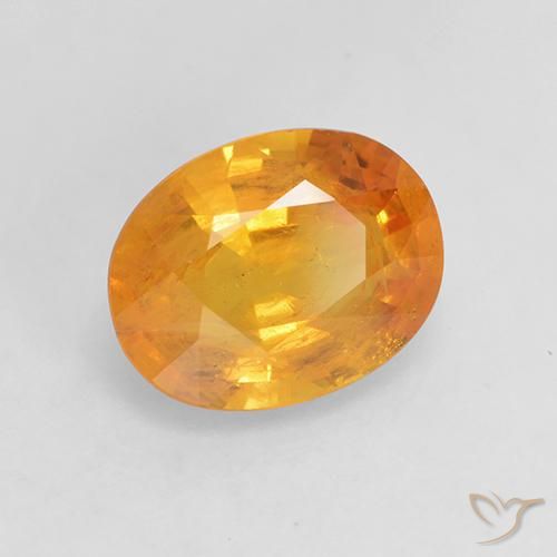 Safira Laranja Médio Natural 1.81ct, oval, VS-SI