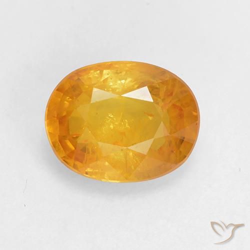1.70ct Natural Laranja Dourada Safira, oval, VS-SI