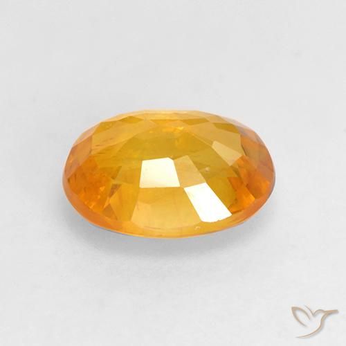 Safira Laranja Dourada Natural 1.70ct, oval, VS-SI