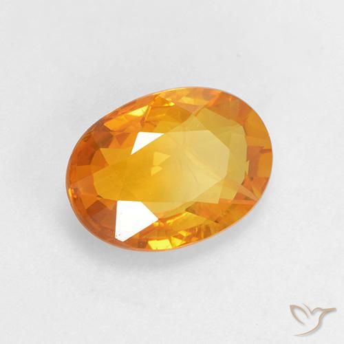 Safira Laranja Médio Natural 1.51ct, oval, VS