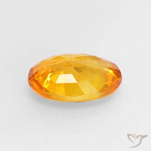 Safira Laranja Médio Natural 1.51ct, oval, VS