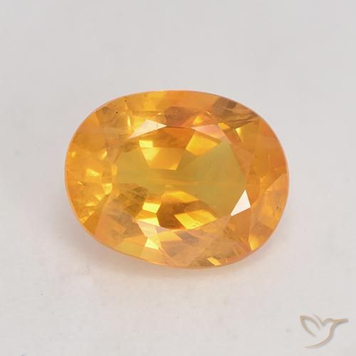 1.51ct Natural Laranja Médio Safira, oval, VS-SI