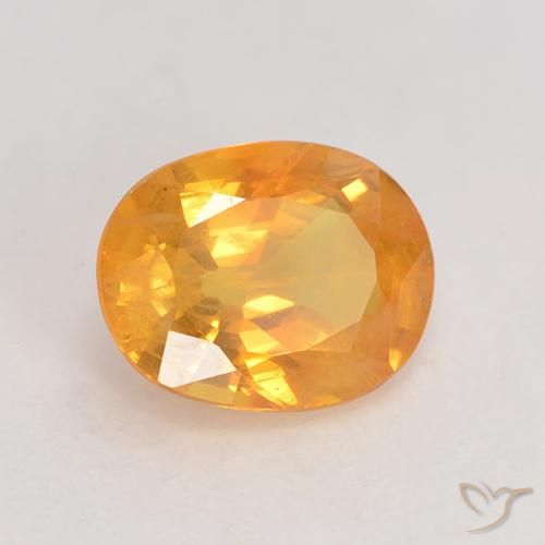 Safira Laranja Médio Natural 1.51ct, oval, VS-SI
