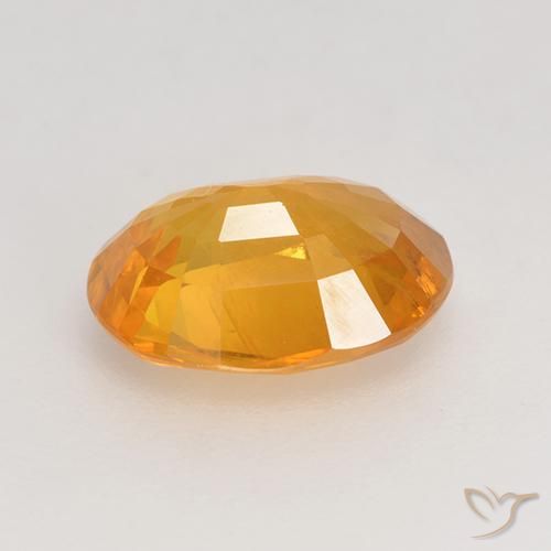 Safira Laranja Profundo-Ouro Natural 1.67ct, oval, VS-SI