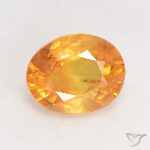 1.78ct Natural Laranja Médio Safira, oval, VS-SI