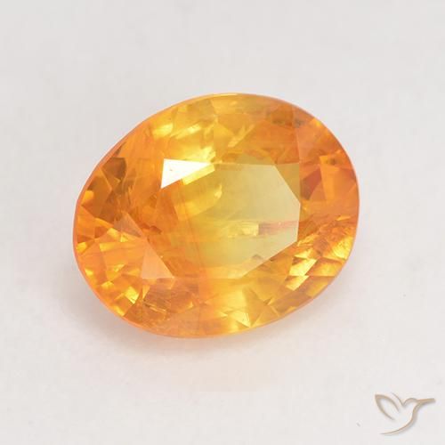 Safira Laranja Médio Natural 1.78ct, oval, VS-SI