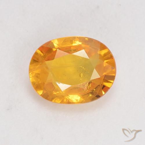 1.40ct Natural Laranja-Ouro Safira, oval, VS-SI