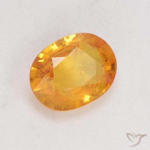 Safira Laranja-Ouro Natural 1.40ct, oval, VS-SI