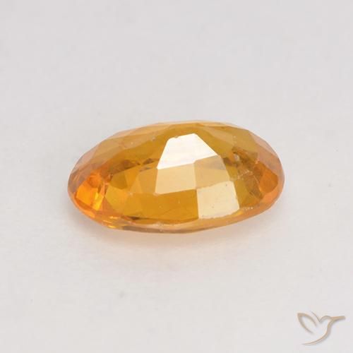 Safira Laranja Médio Natural 0.88ct, oval, VS-SI