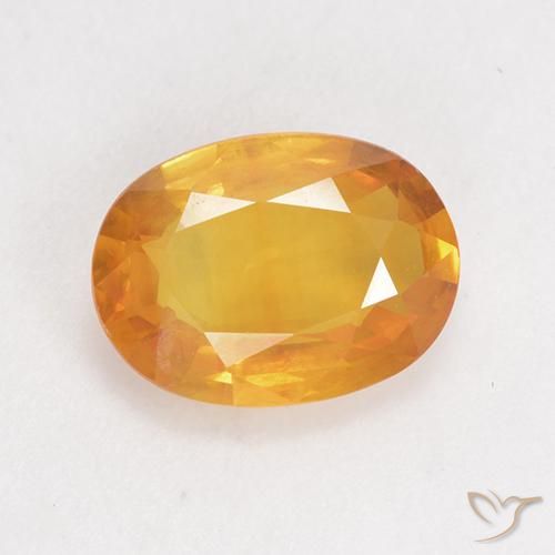 1.72ct Natural Laranja Médio Safira, oval, VS