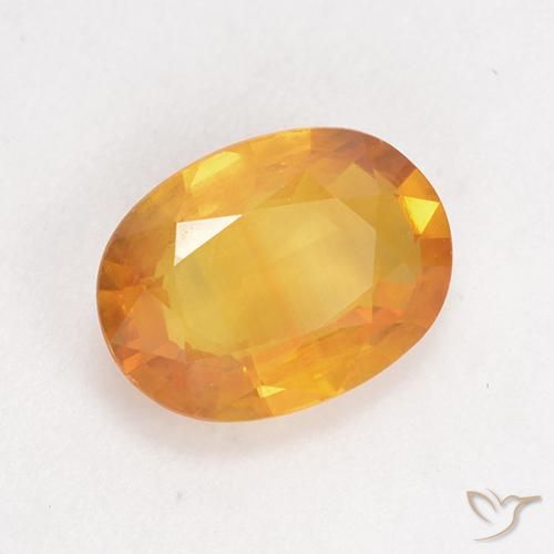 Safira Laranja Médio Natural 1.72ct, oval, VS