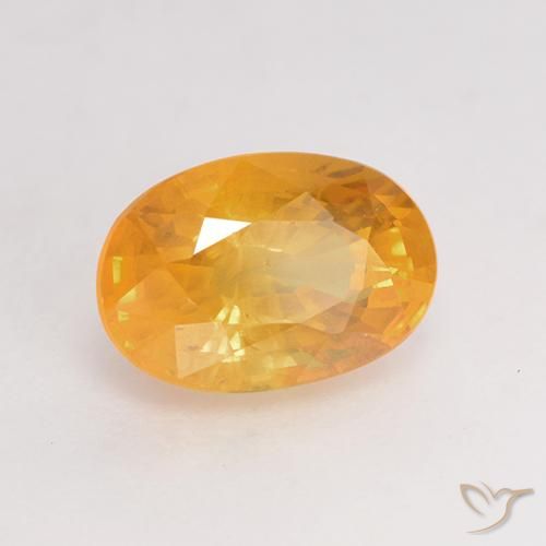 Safira Laranja Médio Natural 1.50ct, oval, VS