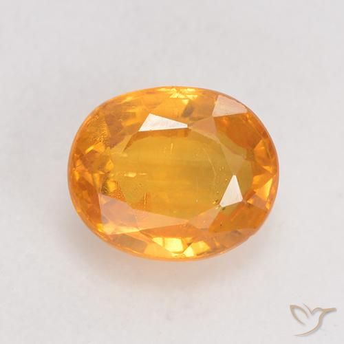 0.98ct Natural Laranja Médio Safira, oval, VS-SI