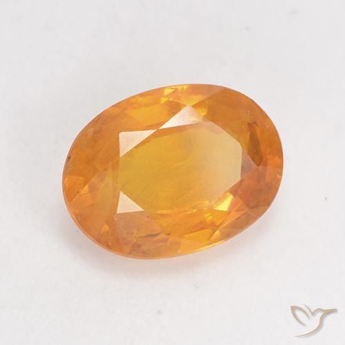 Safira Laranja-Ouro Natural 1.63ct, oval, VS-SI