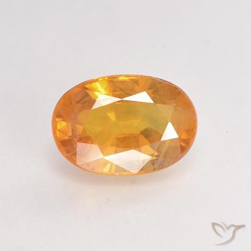 1.26ct Natural Laranja Médio Safira, oval, VS-SI