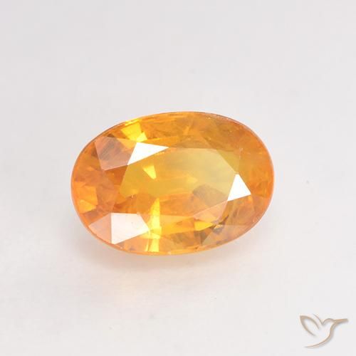 Safira Laranja Médio Natural 1.26ct, oval, VS-SI