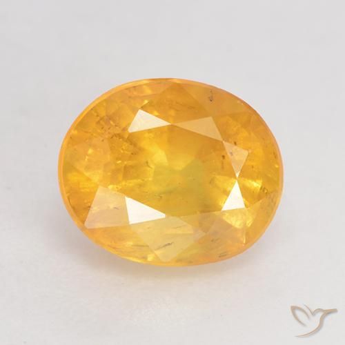 1.75ct Natural Laranja Dourada Safira, oval, SI