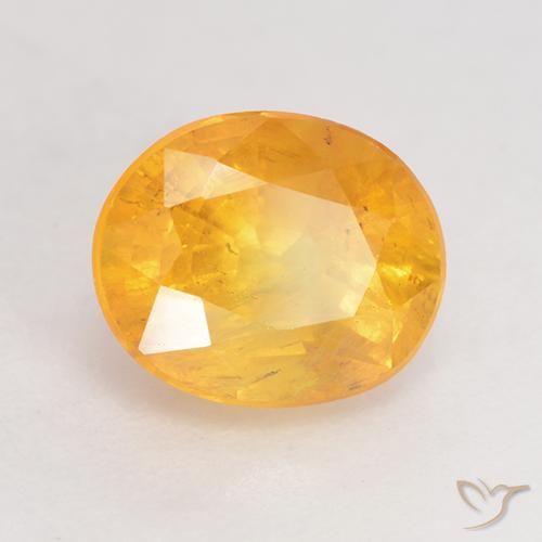 Safira Laranja Dourada Natural 1.75ct, oval, SI
